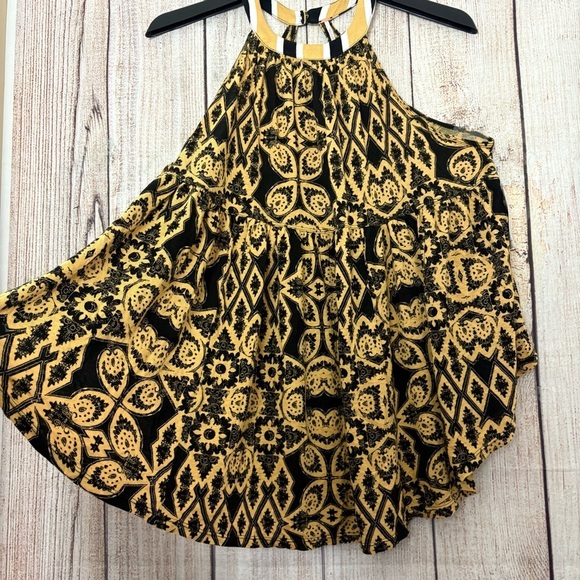 Free People Womens Printed Sleeveless Halter Tank Top size Small - Picture 8 of 13